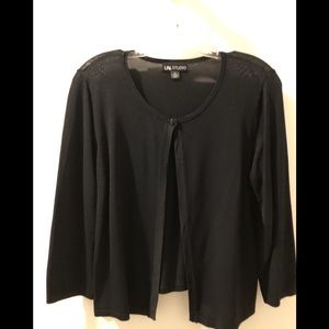 Short cropped sweater shrug.